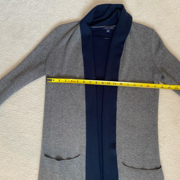 XS Tommy Hilfiger Grey/Navy Cardigan - Picture 3 of 8